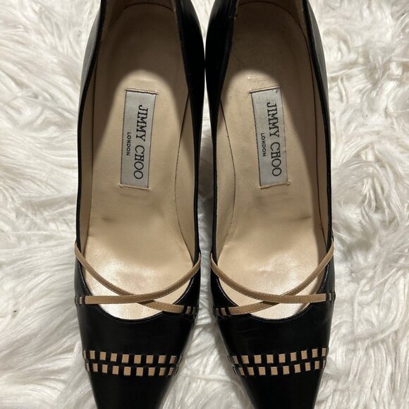 Jimmy Choo London Shoes Kory Camel Kid Leather Pump - Picture 10 of 10